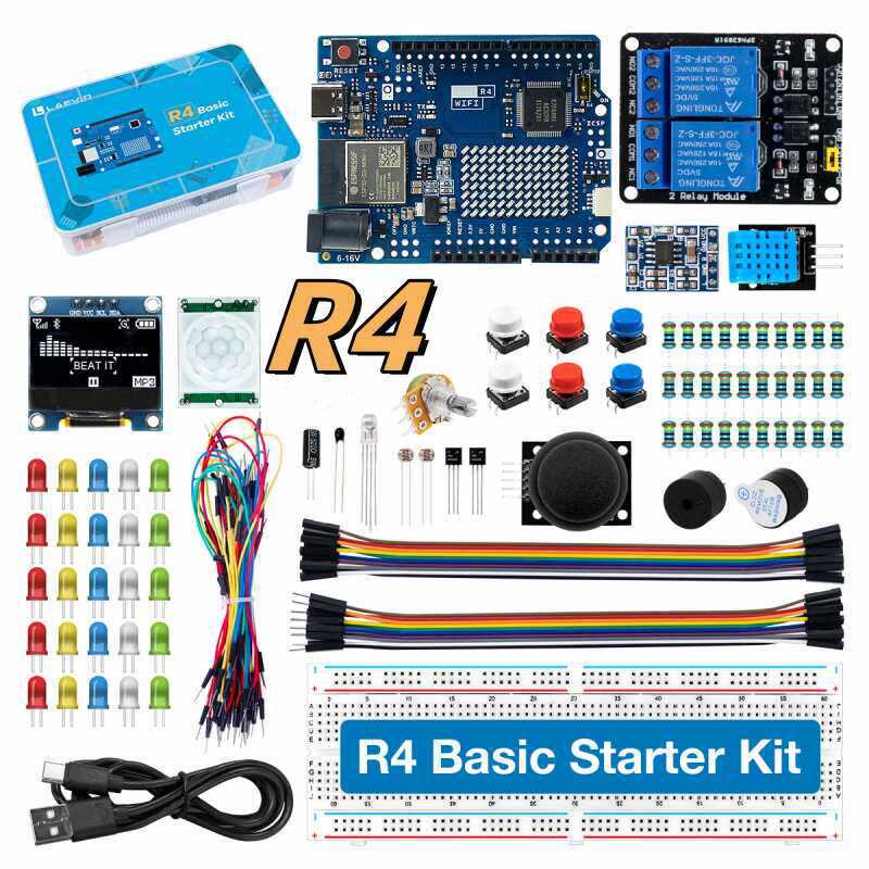 Microcontroller Kit - UNO R4 WiFi-compatibele ontwikkelset met sensoren