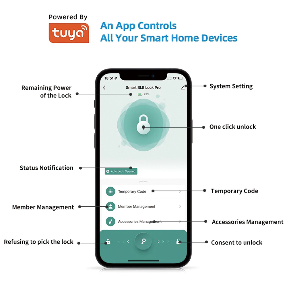 TYSH Tuya Smart Automatische V - Smart Door Lock Wifi recensie en prijs